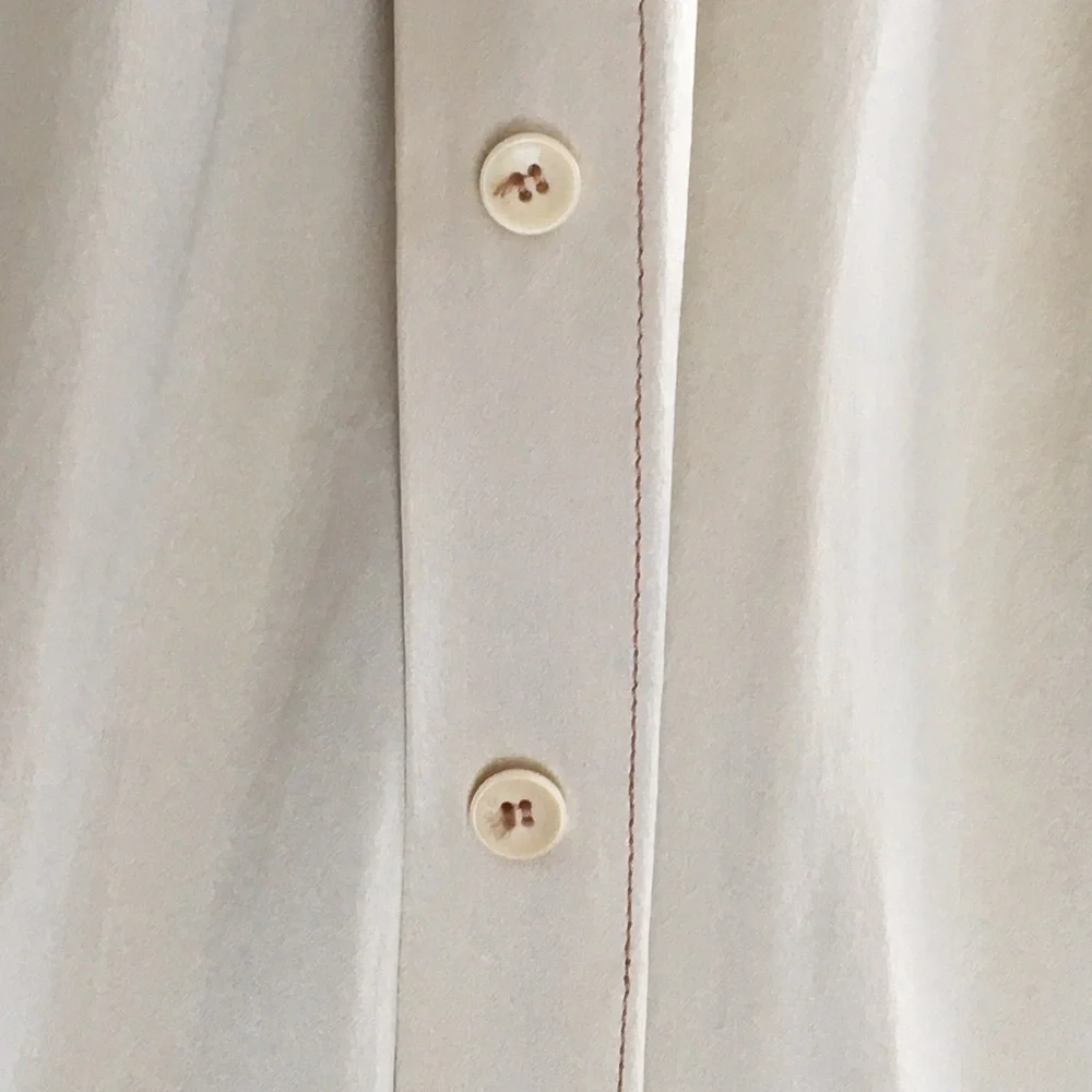 Blue Les Copains Champagne Silk Gown and Coat - Picture 11 of 13